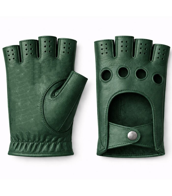 Green Womens driving gloves